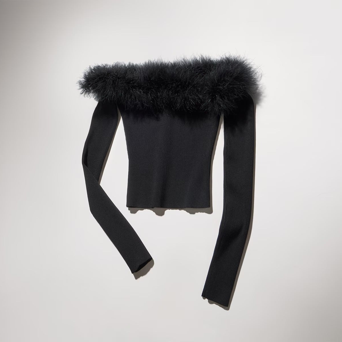 Rib Viscose Off-The-Shoulder Top-GUCCI-Verso