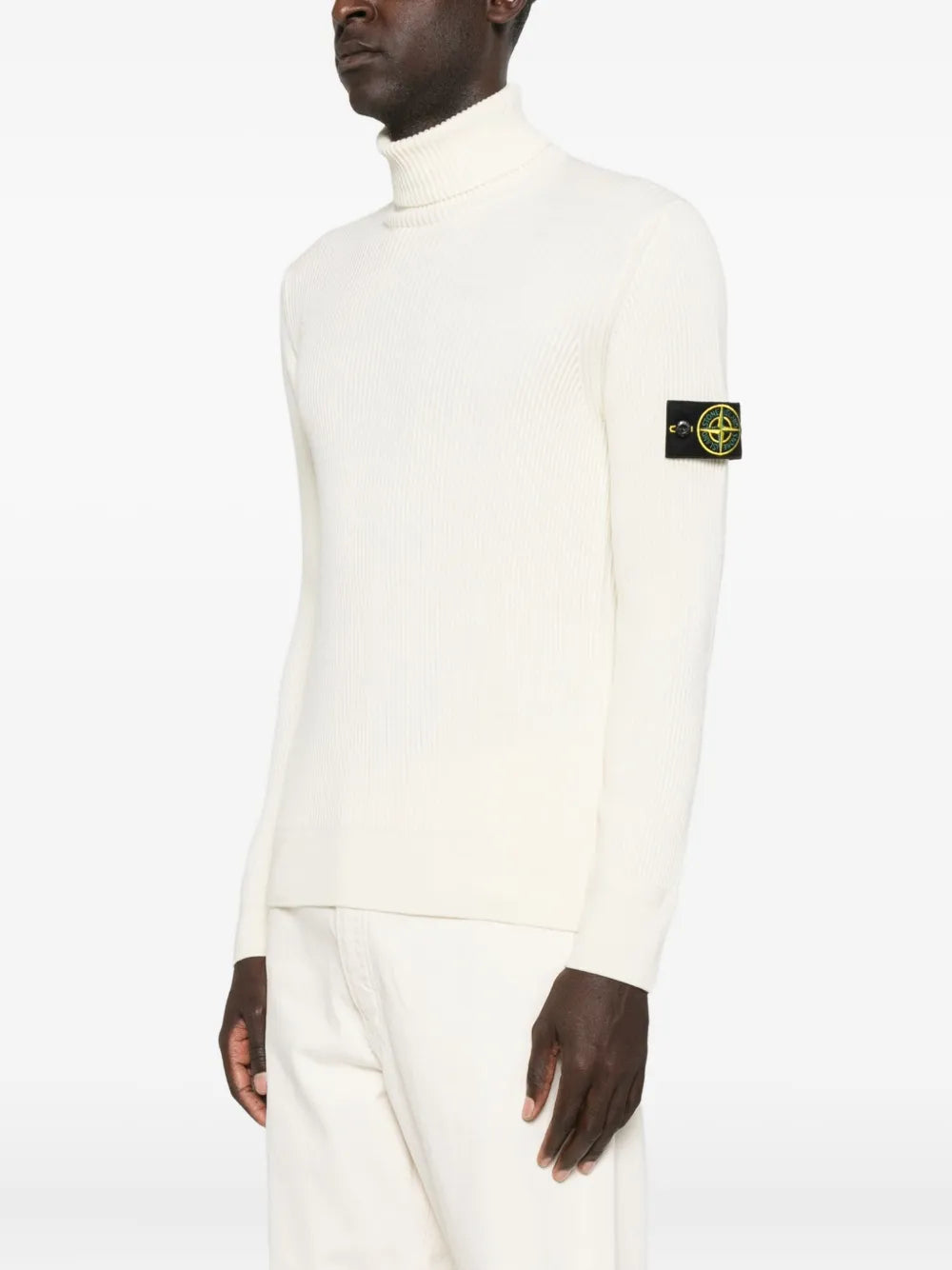 Ribbed High-neck Sweater-STONE ISLAND-Verso