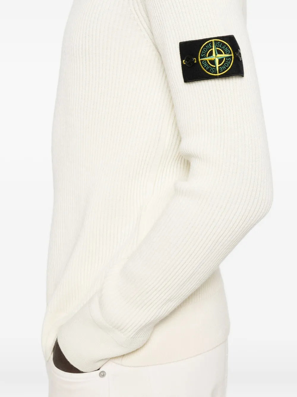 Ribbed High-neck Sweater-STONE ISLAND-Verso