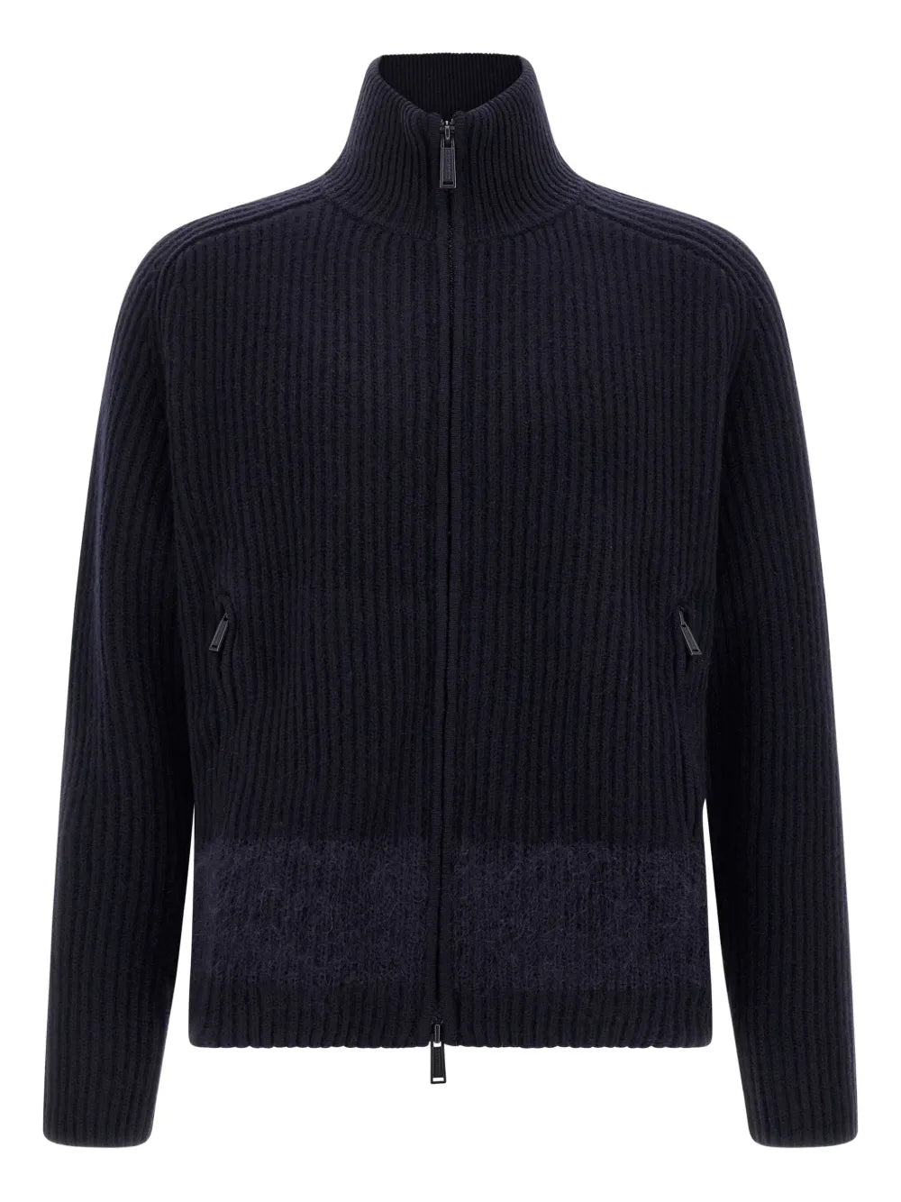 2 ribbed high-neck zip-front cardigan-DSQUARED-Verso