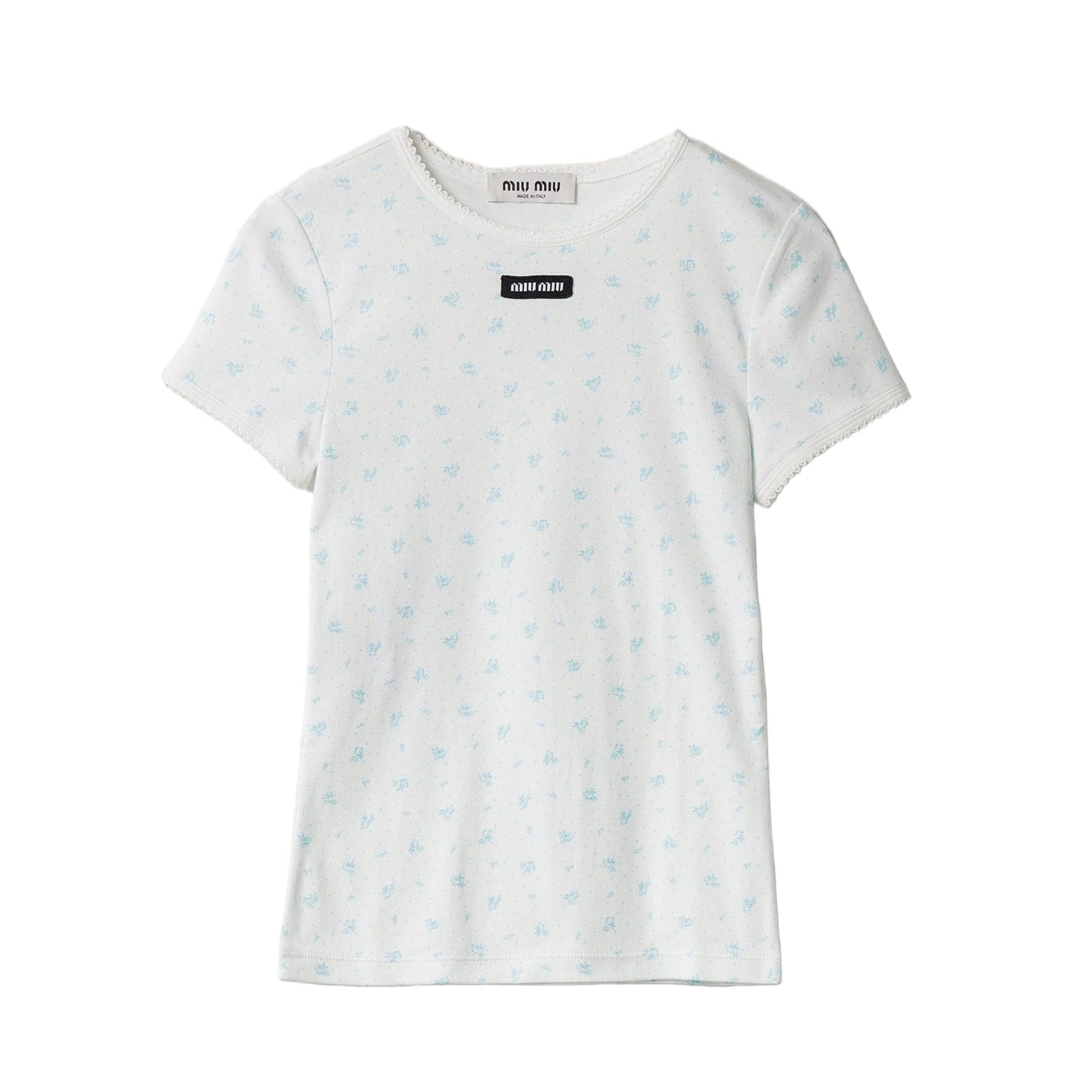 Ribbed jersey t-shirt-MIU MIU-Verso