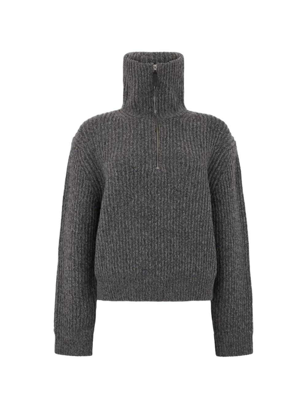 Ribbed-knit half-zip sweater-VINCE-316049-S-Verso
