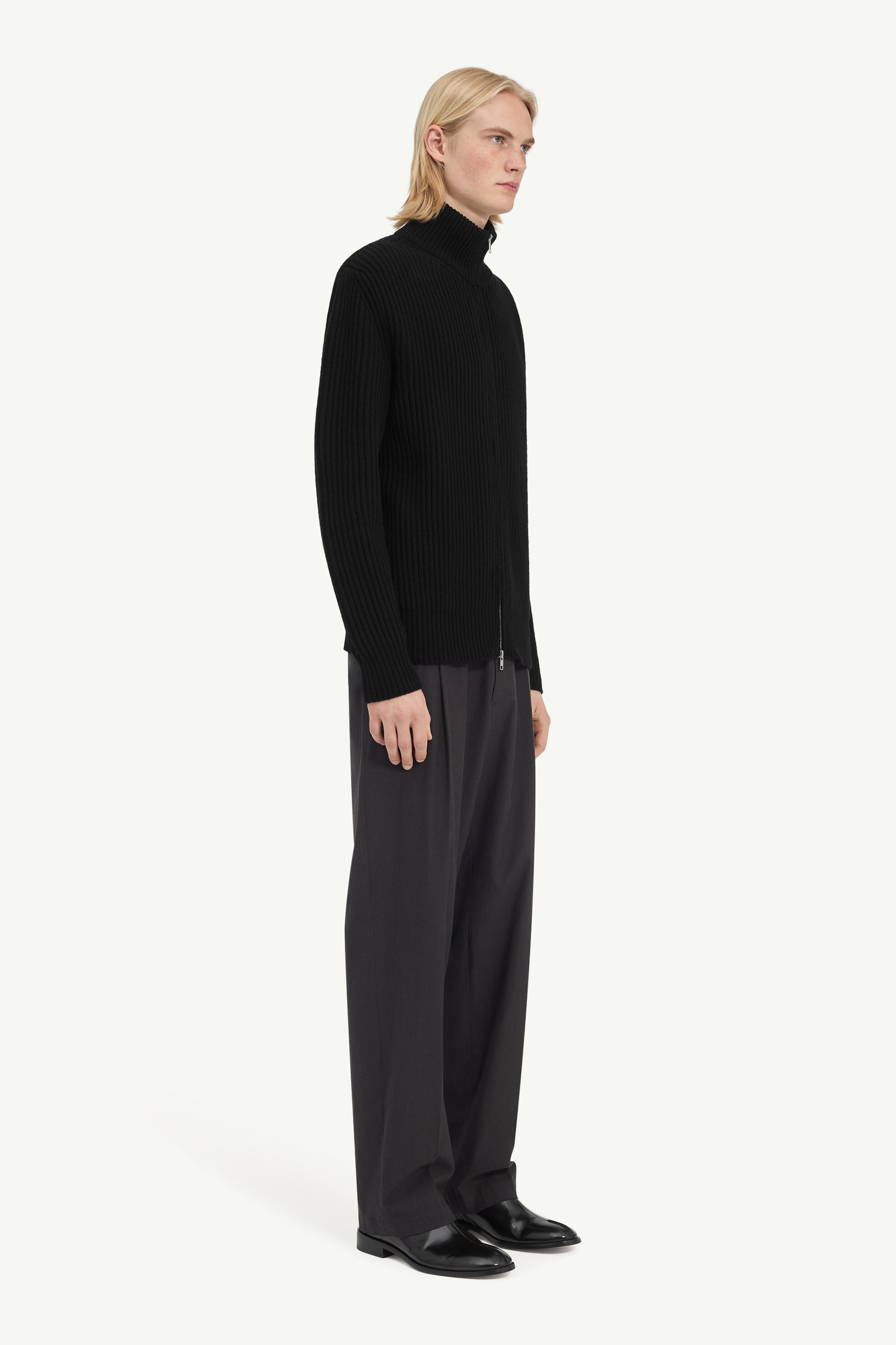 Ribbed knit jacket-MM6-Verso