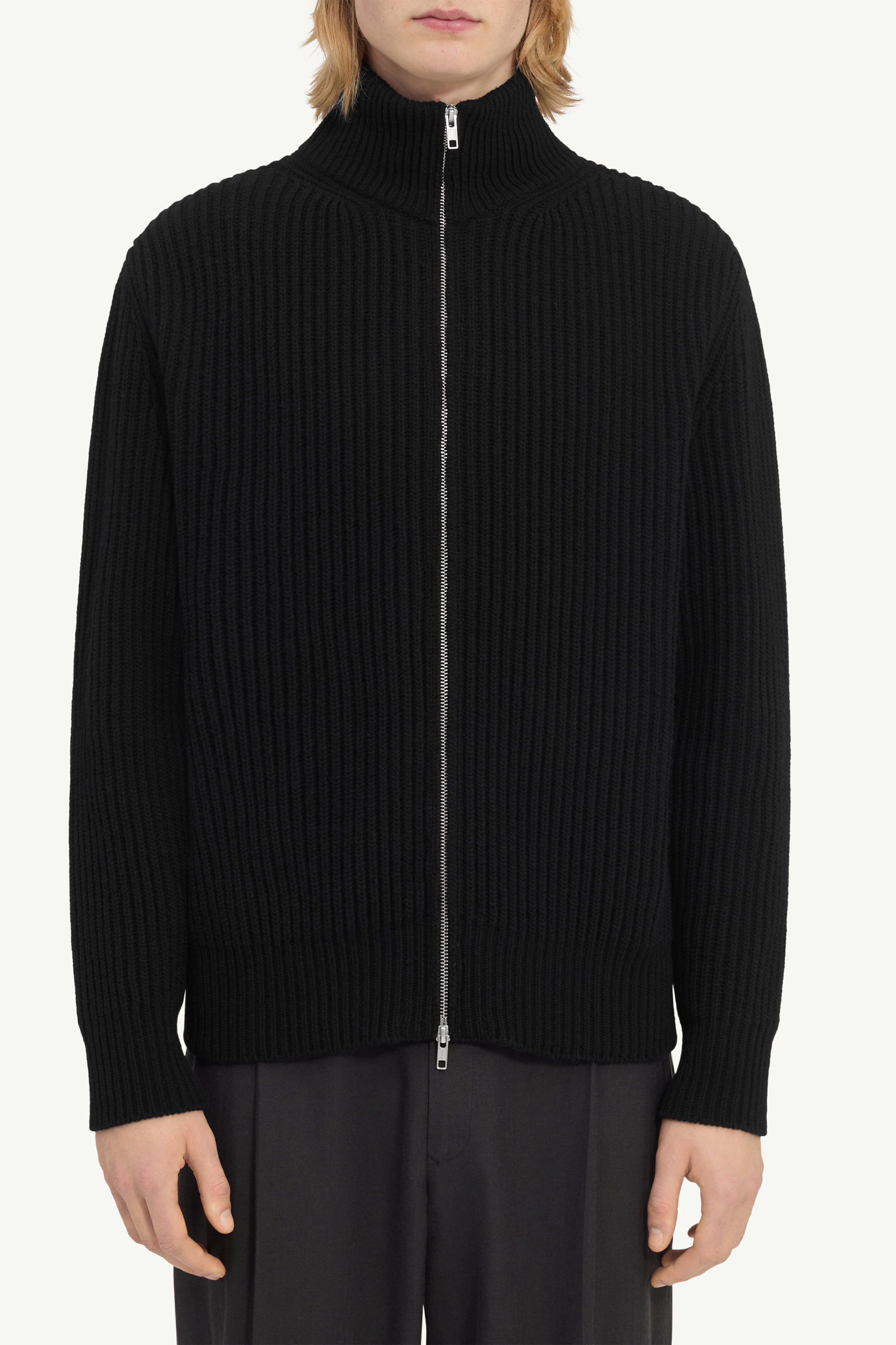 Ribbed knit jacket-MM6-Verso