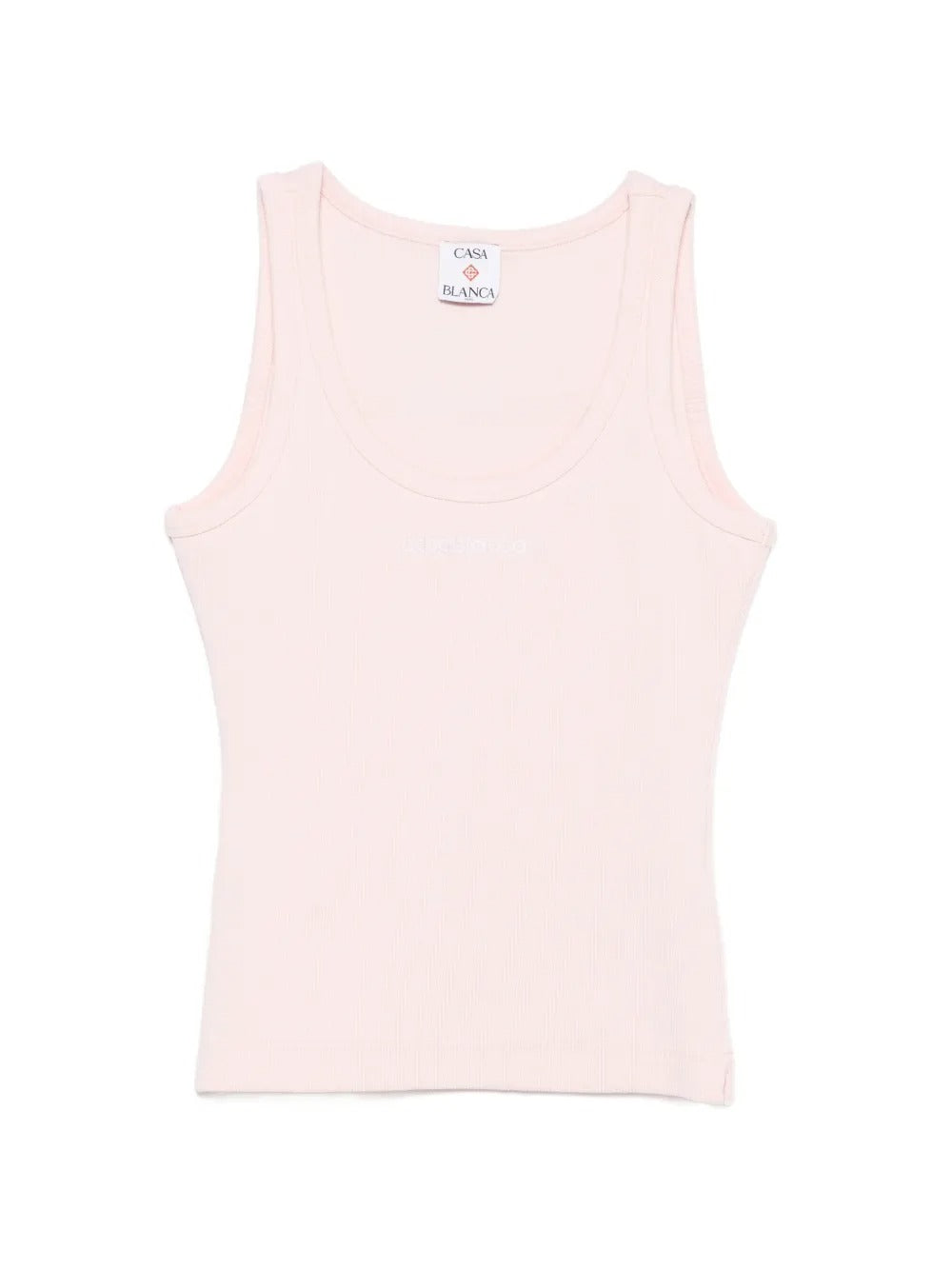 Ribbed-Knit Logo-Embroidered Tank Top