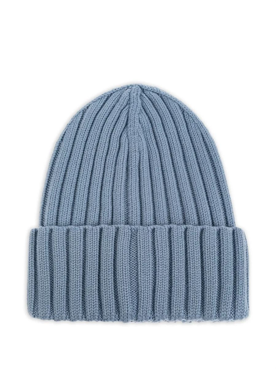 Ribbed-knit virgin wool beanie-MONCLER-Verso