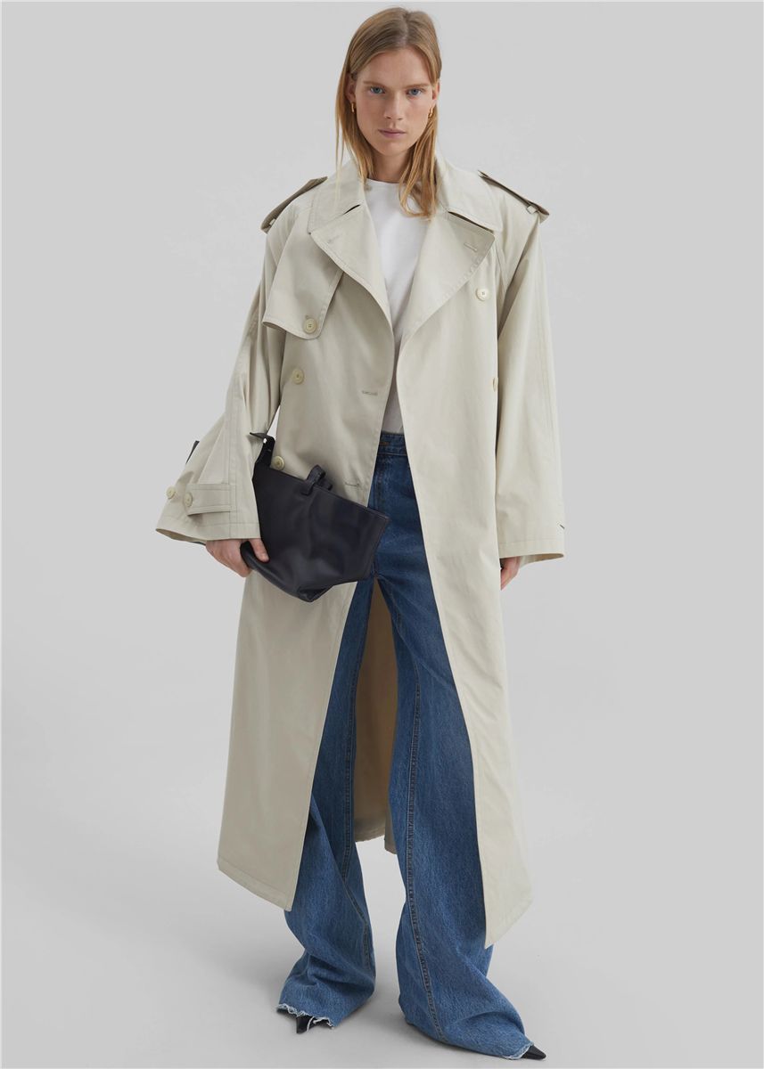 Riva Cotton Trench Coat-THE FRANKIE SHOP-Verso