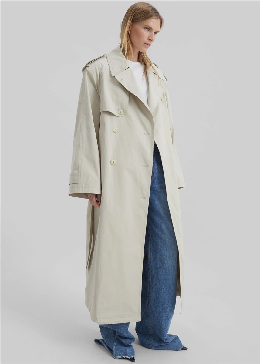 Riva Cotton Trench Coat-THE FRANKIE SHOP-Verso