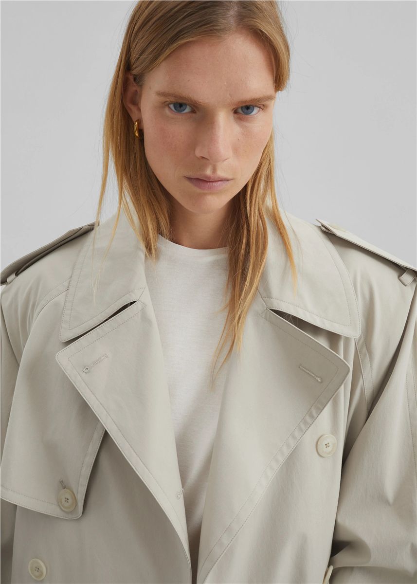 Riva Cotton Trench Coat-THE FRANKIE SHOP-Verso