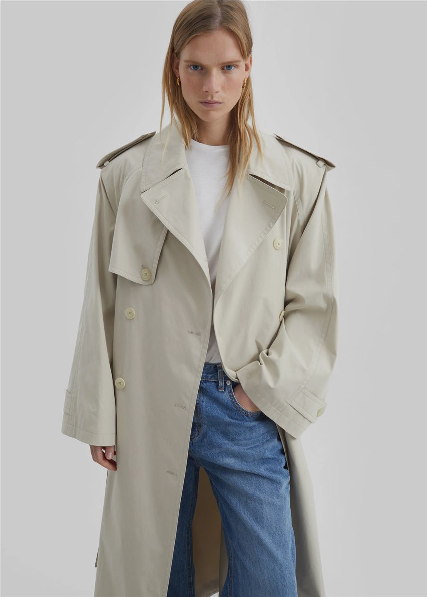 Riva Cotton Trench Coat-THE FRANKIE SHOP-Verso