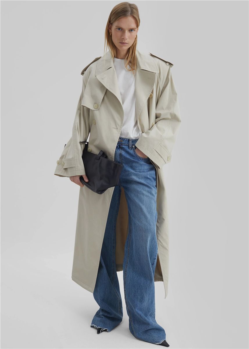 Riva Cotton Trench Coat-THE FRANKIE SHOP-Verso