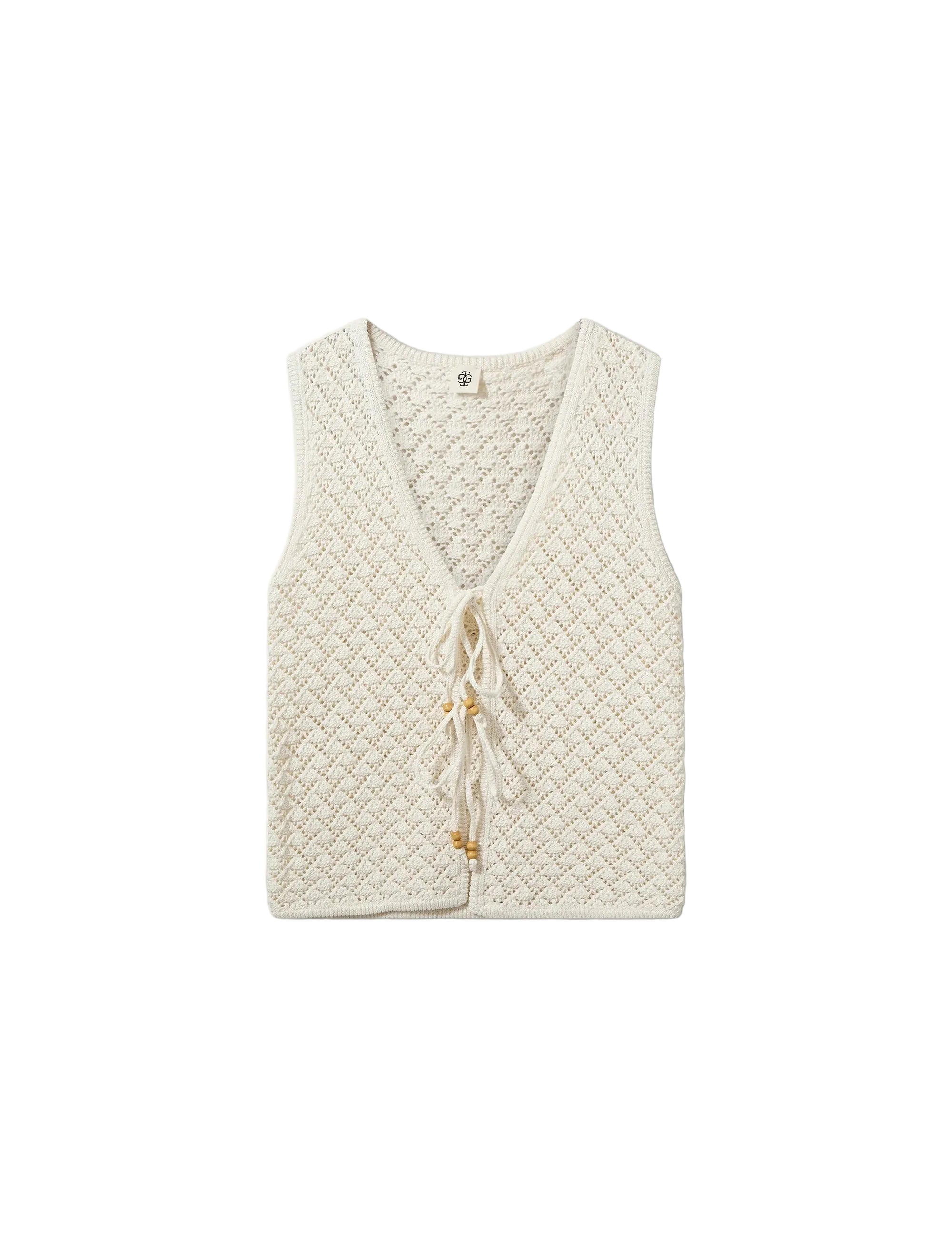 Riviera tie top cream-THE GARMENT-Verso