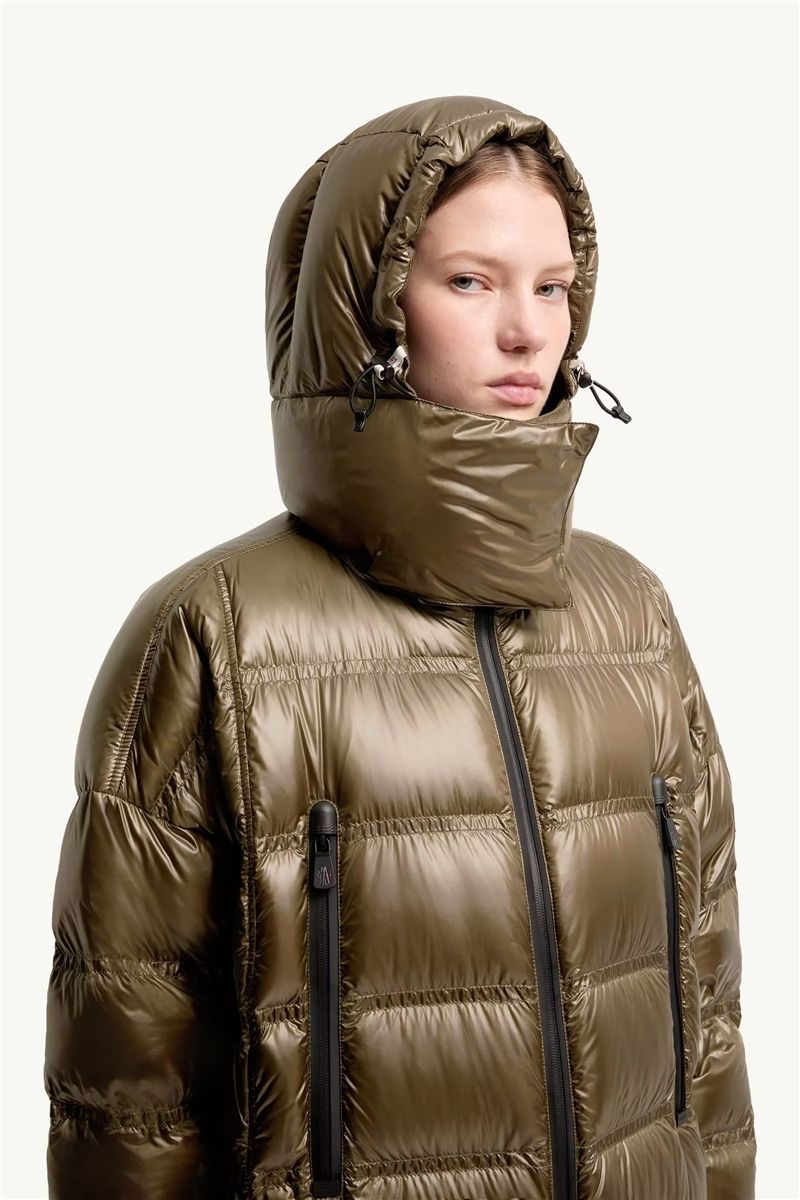 Rochelairs hooded long down jacket-MONCLER-Verso