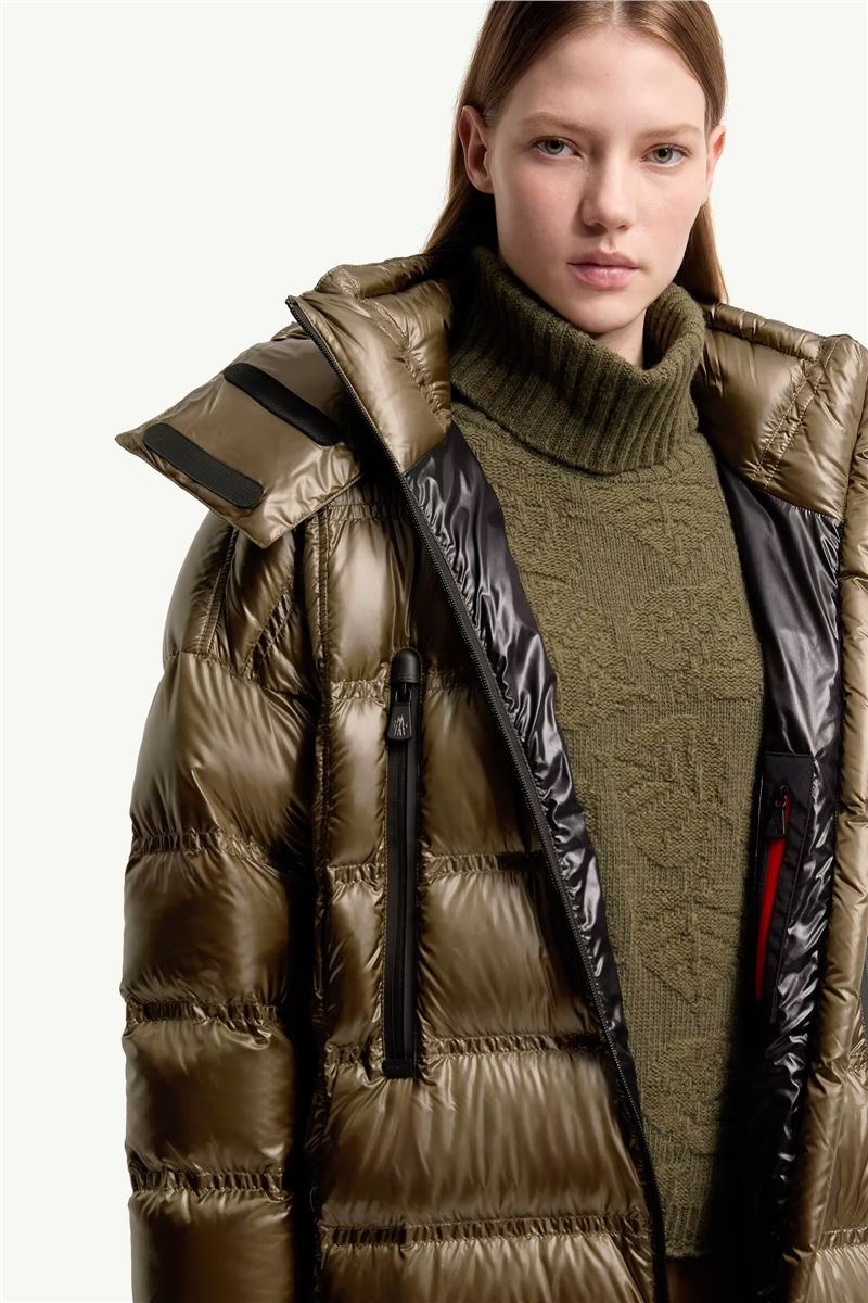 Rochelairs hooded long down jacket-MONCLER-Verso