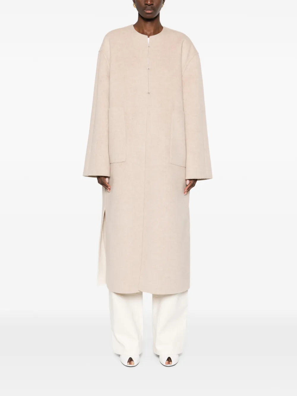 Round-neck coat-ALICIA AUDREY-Verso