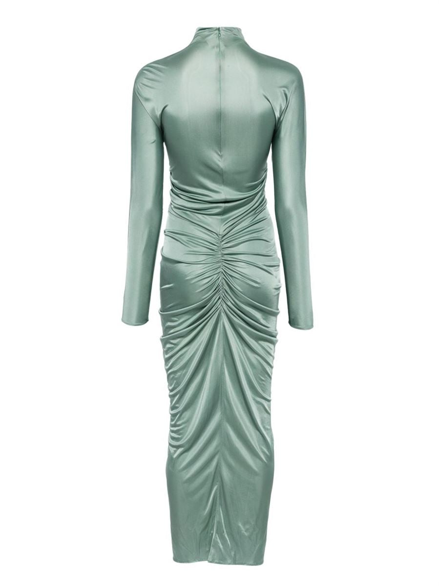 RUCHED MOCK-NECK MAXI DRESS -  ATLEIN -  Verso