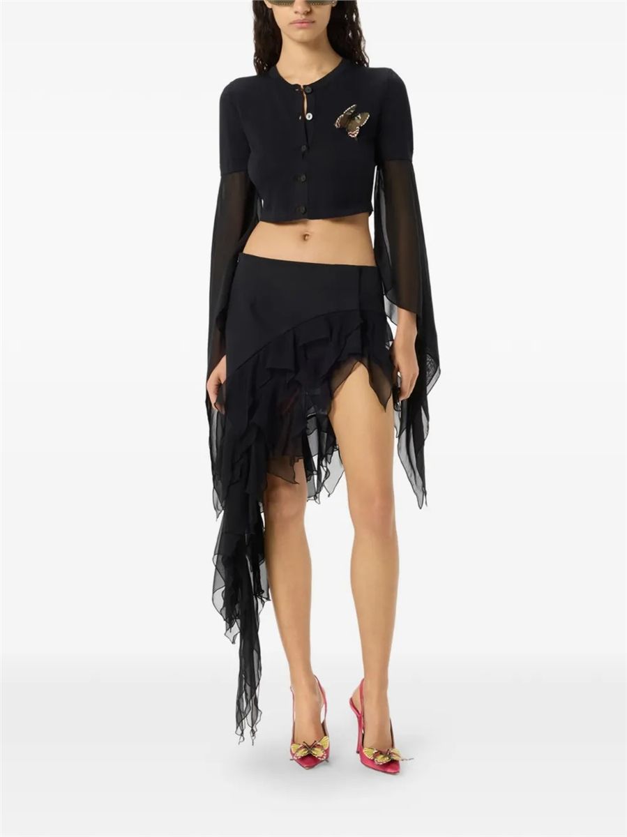 Ruffled Asymmetrical Skirt-BLUMARINE-Verso
