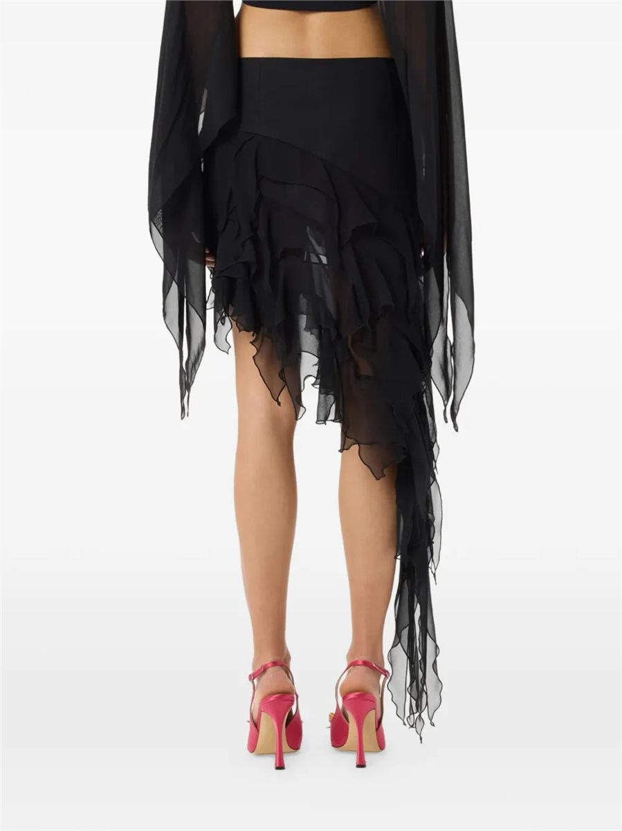 Ruffled Asymmetrical Skirt-BLUMARINE-Verso
