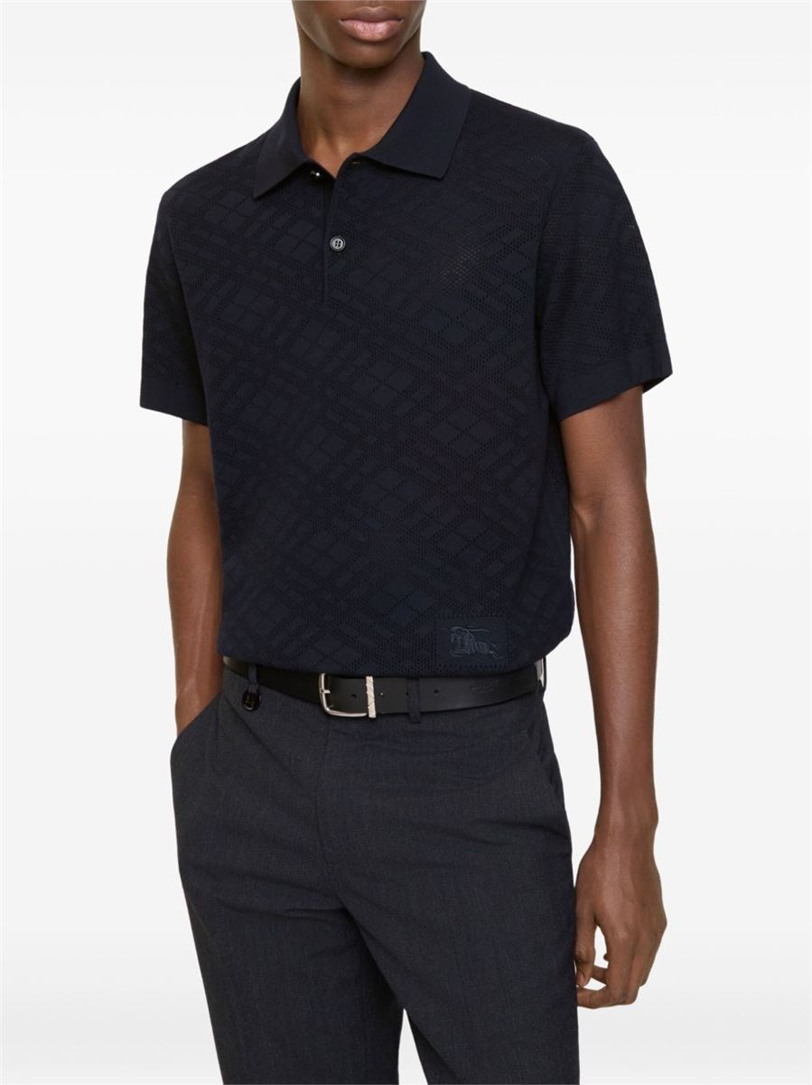 Ruffled-detail check-pattern t-shirt-BURBERRY-Verso