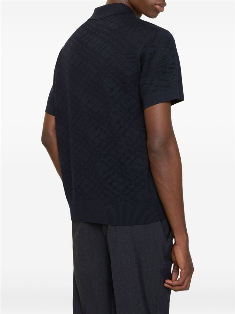 Ruffled-detail check-pattern t-shirt-BURBERRY-Verso
