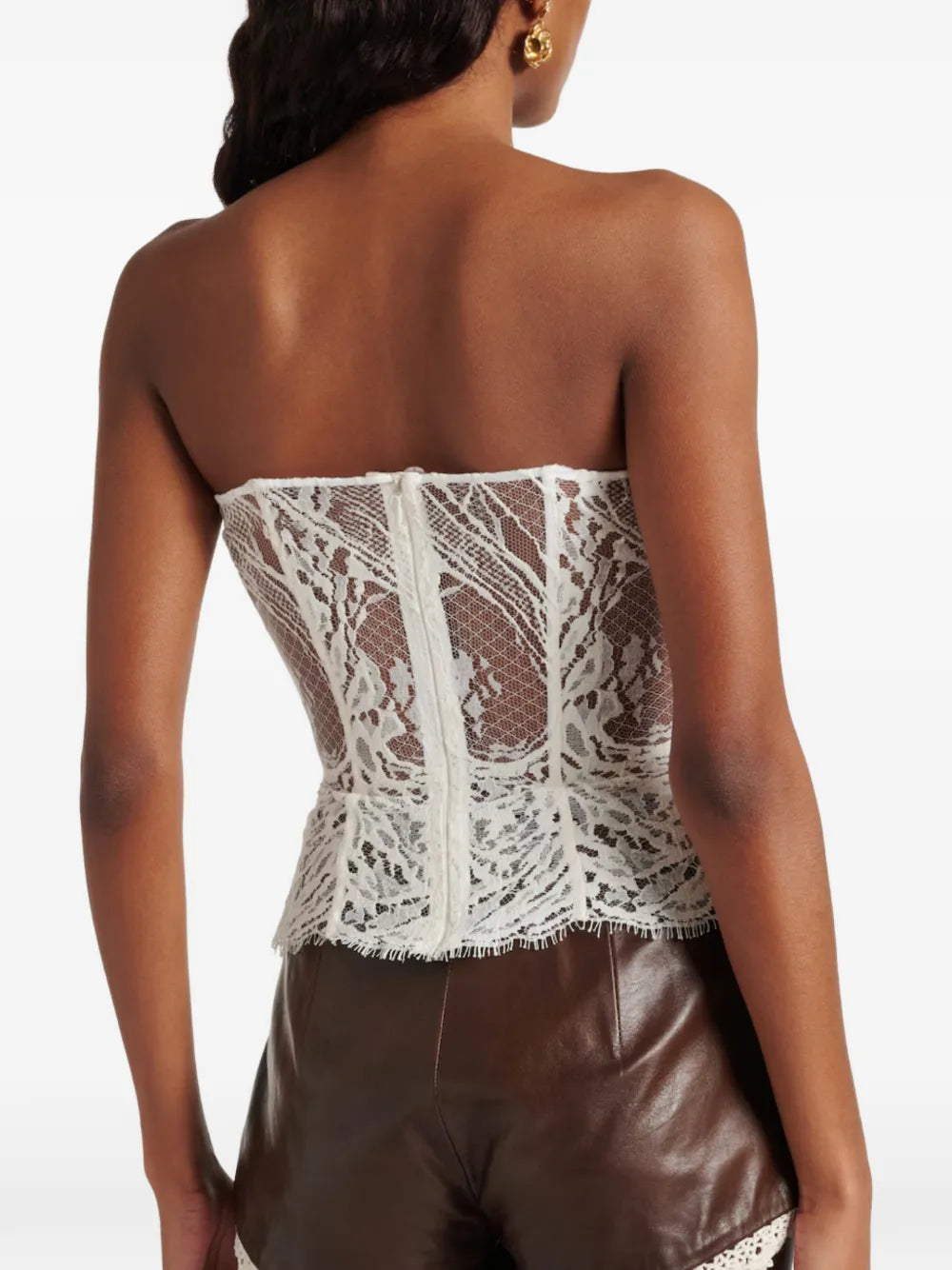 Ruffled lace corset top-MAGDA BUTRYM-Verso