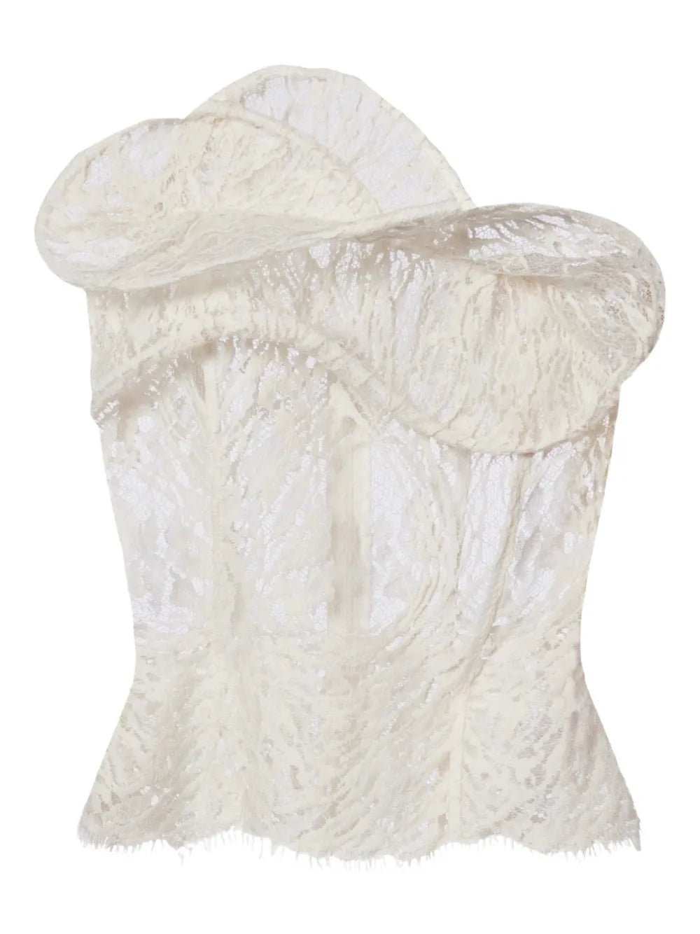 Ruffled lace corset top-MAGDA BUTRYM-Verso