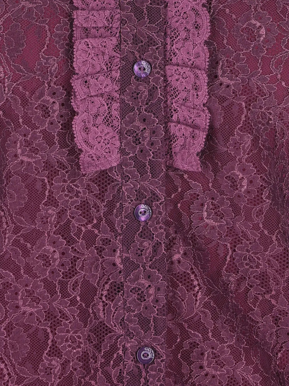 Ruffled lace shirt-GUCCI-Verso