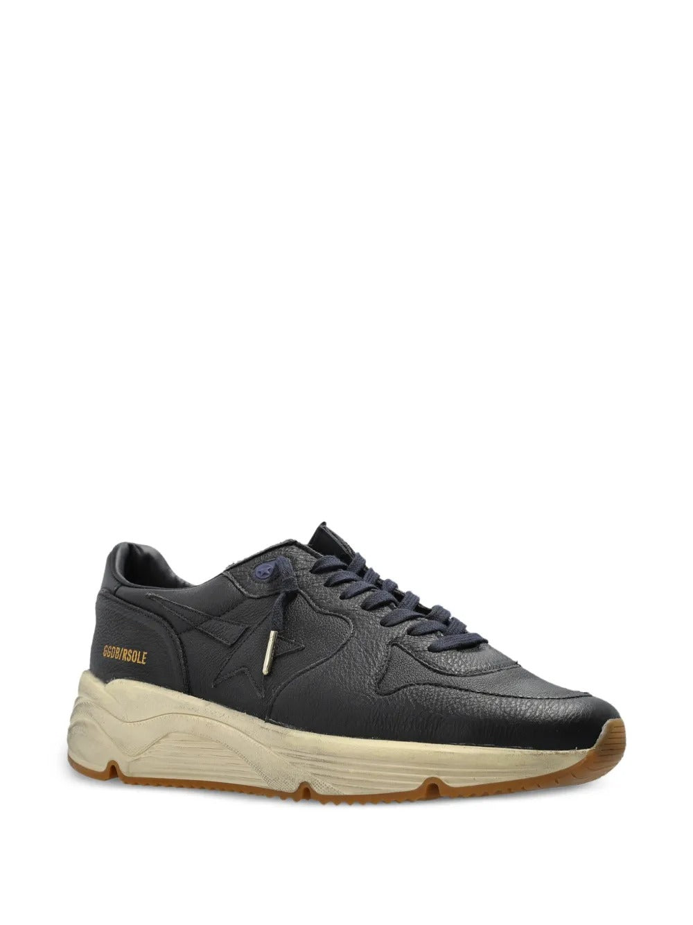 Running sole leather sneakers-GOLDEN GOOSE-Verso