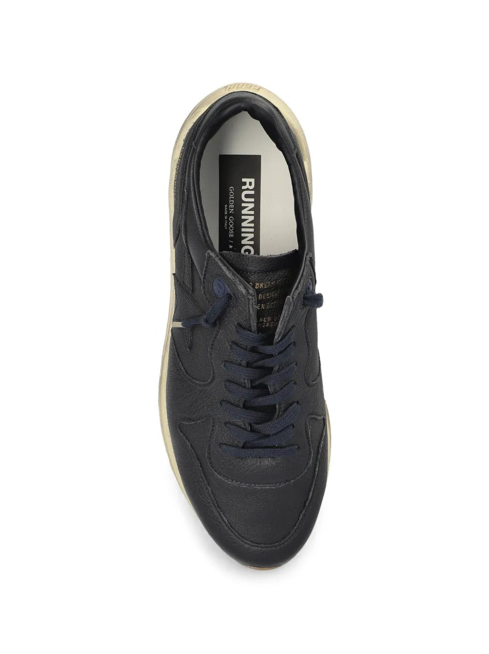 Running sole leather sneakers-GOLDEN GOOSE-Verso