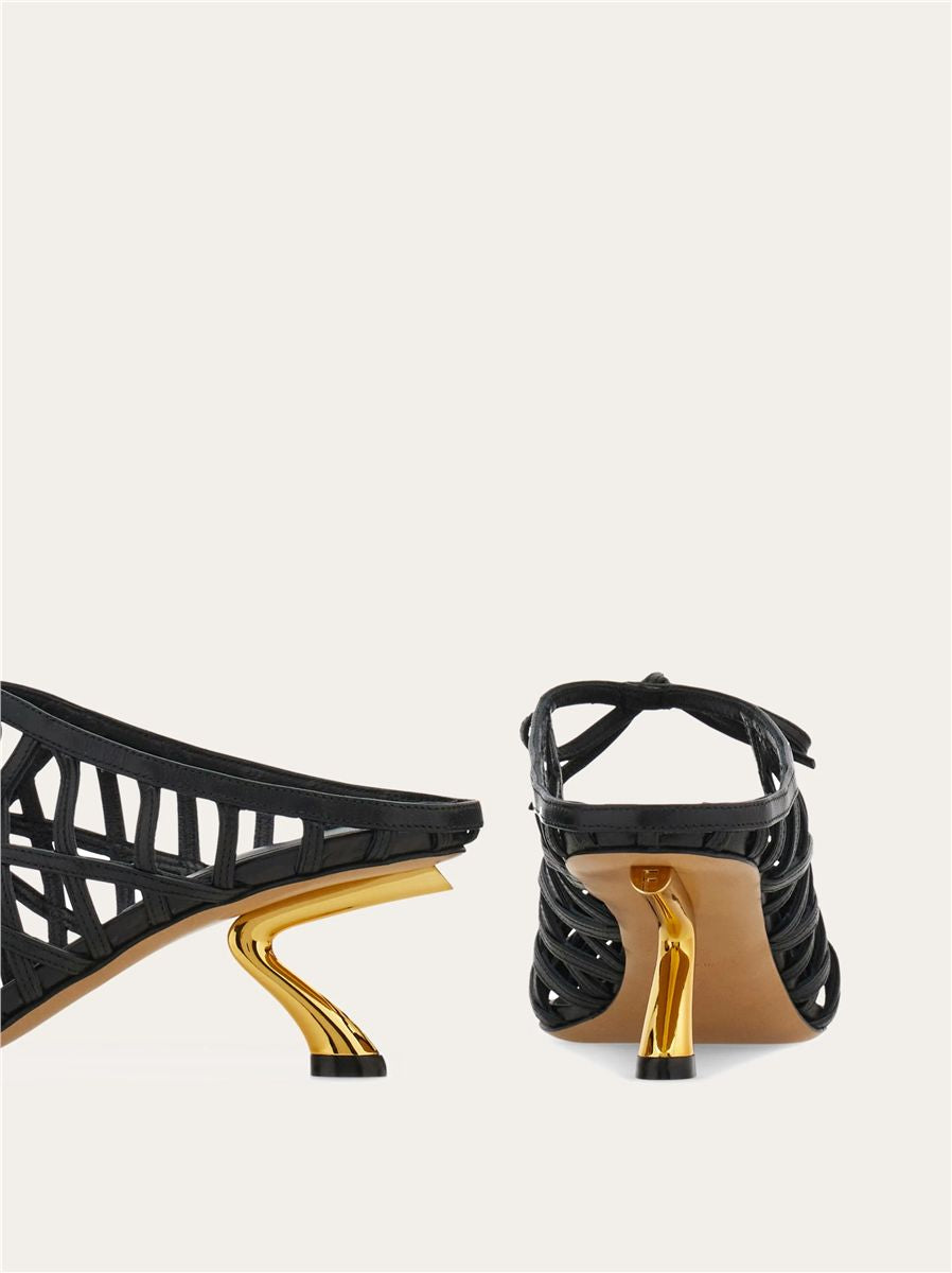 S-shaped heel mule-FERRAGAMO-Verso