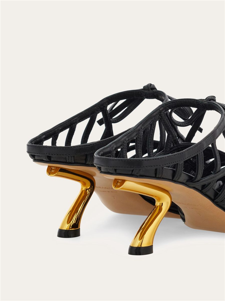 S-shaped heel mule-FERRAGAMO-Verso