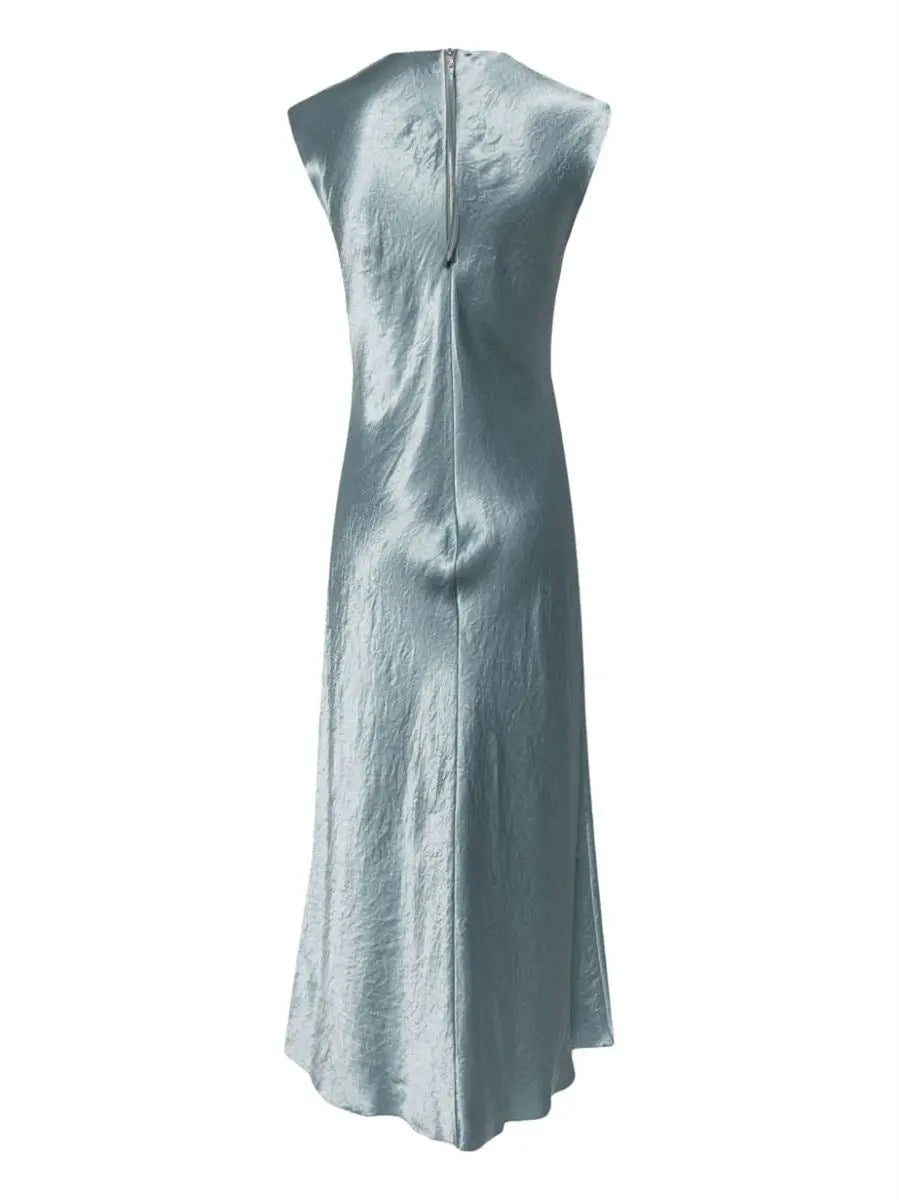 SATIN CAP-SLEEVE DRESS VINCE