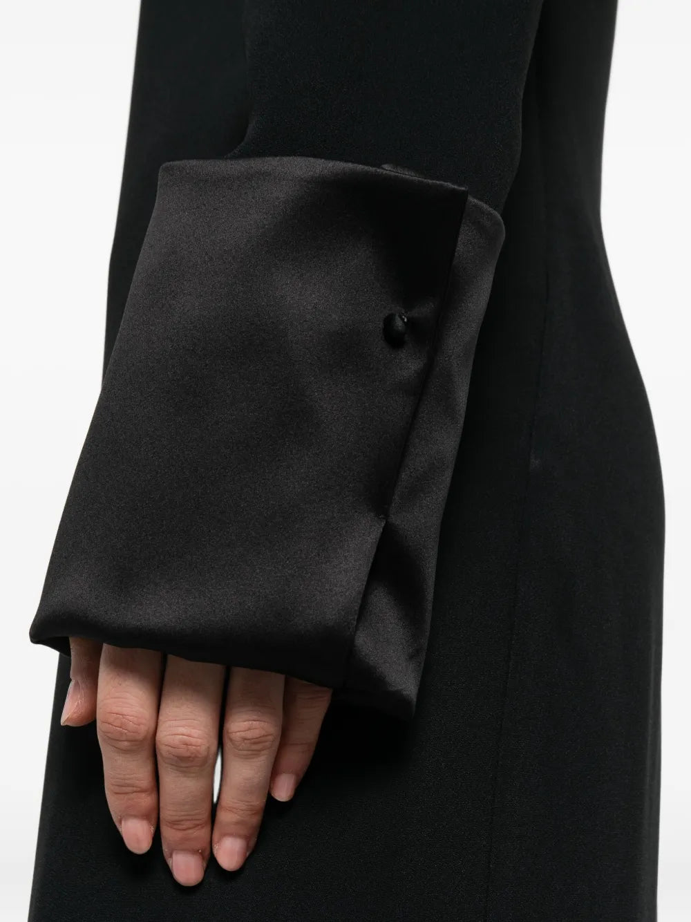 Satin-cuff long dress-ERMANNO SCERVINO-Verso