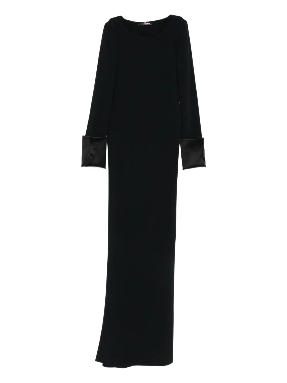 Satin-cuff long dress-ERMANNO SCERVINO-Verso