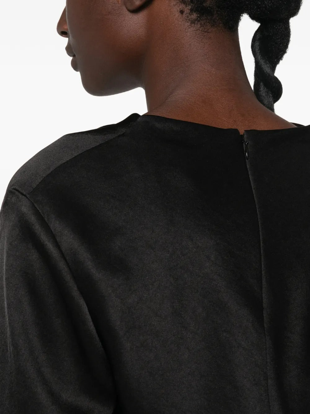 Satin Draped Cowl-Neck Long-Sleeve Top-VINCE-Verso