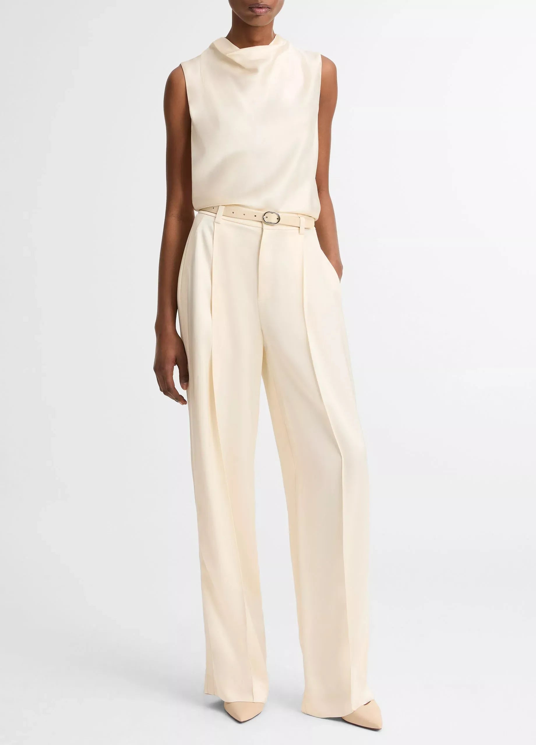 Satin High-Waist Trouser-VINCE-Verso