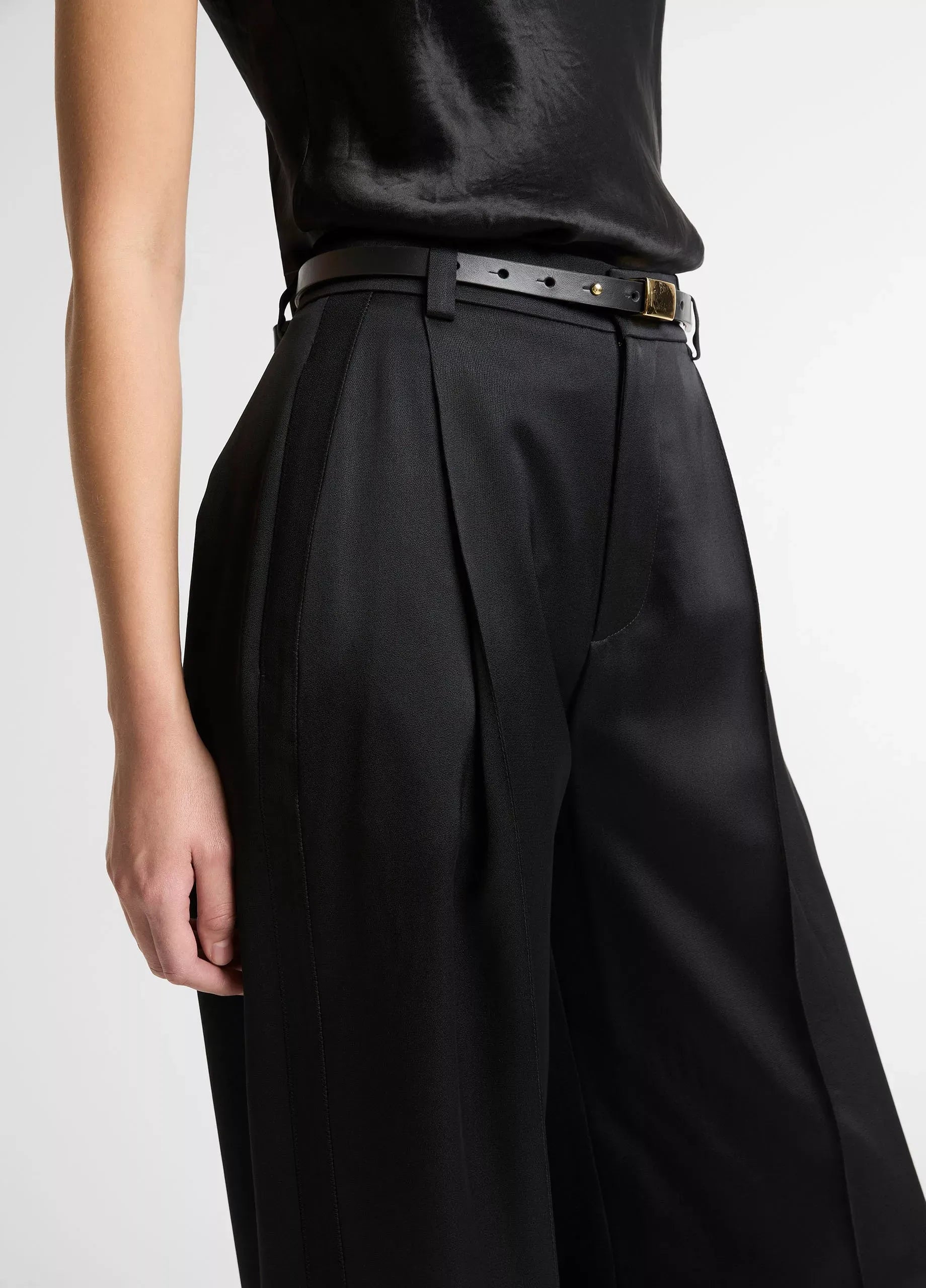 Satin high-waist trouser-VINCE-Verso