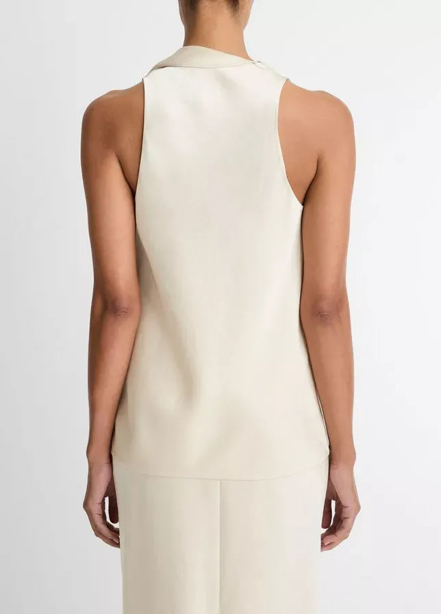 Satin scarf top-VINCE-Verso