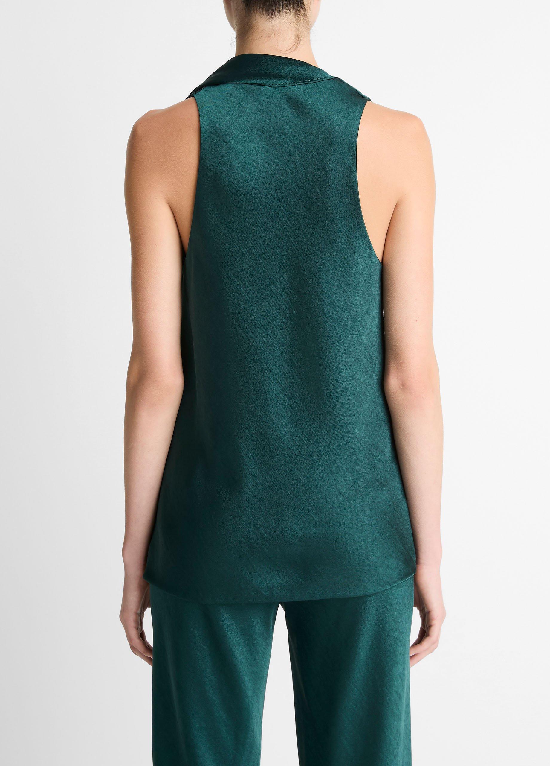 Satin Scarf Top-VINCE-Verso