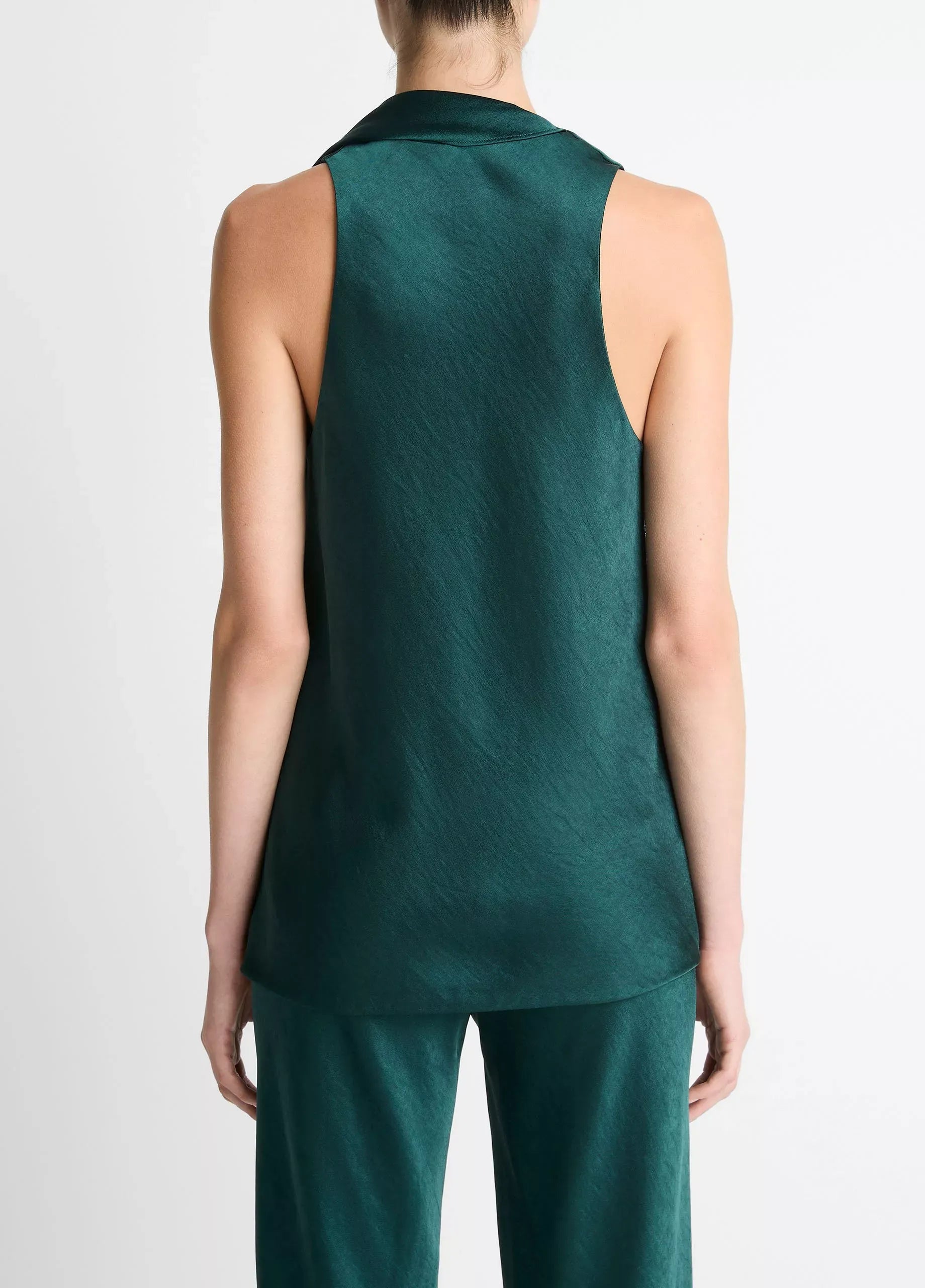 Satin scarf top-VINCE-Verso