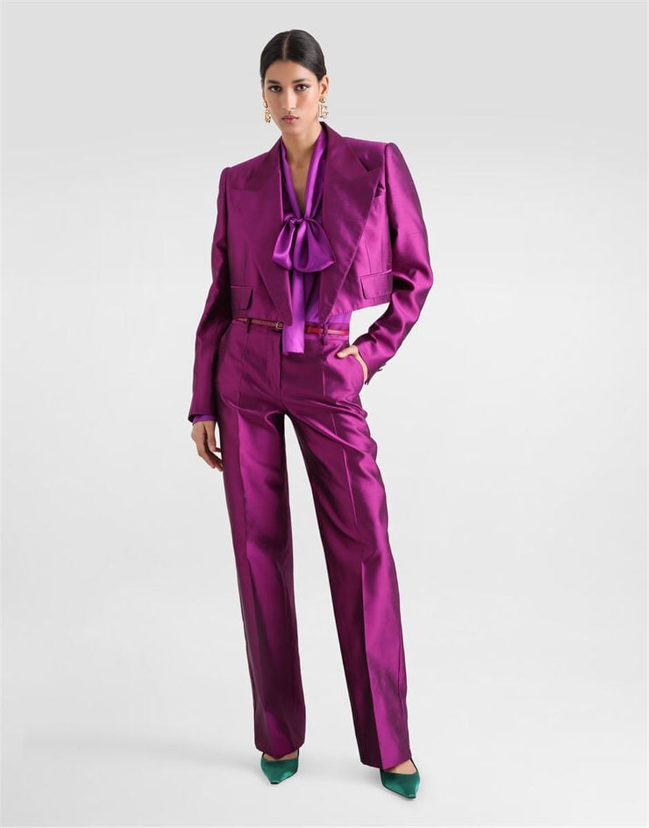 SATIN SHIRT WITH PUSSY-BOW -  DOLCE & GABBANA -  Verso
