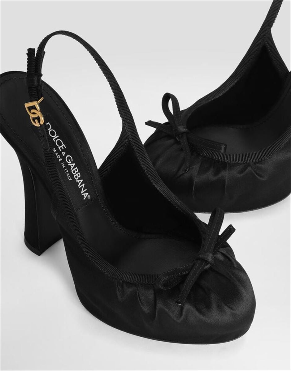 SATIN SLINGBACKS - DOLCE & GABBANA - Verso