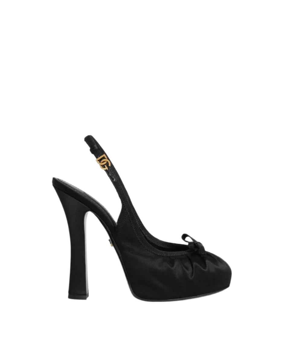SATIN SLINGBACKS - DOLCE & GABBANA - Verso