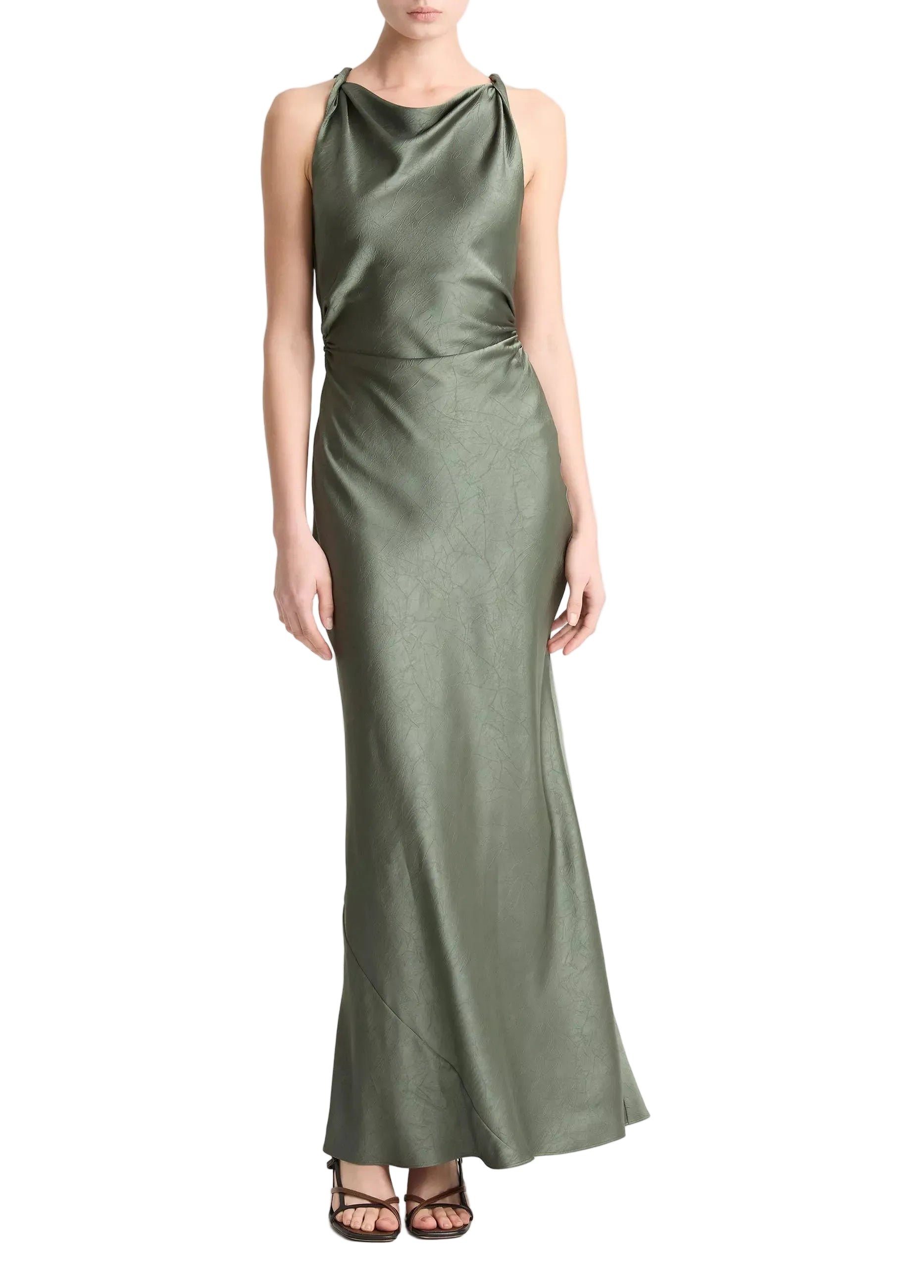 Satin twist-shoulder dress-VINCE-313048-2-Verso