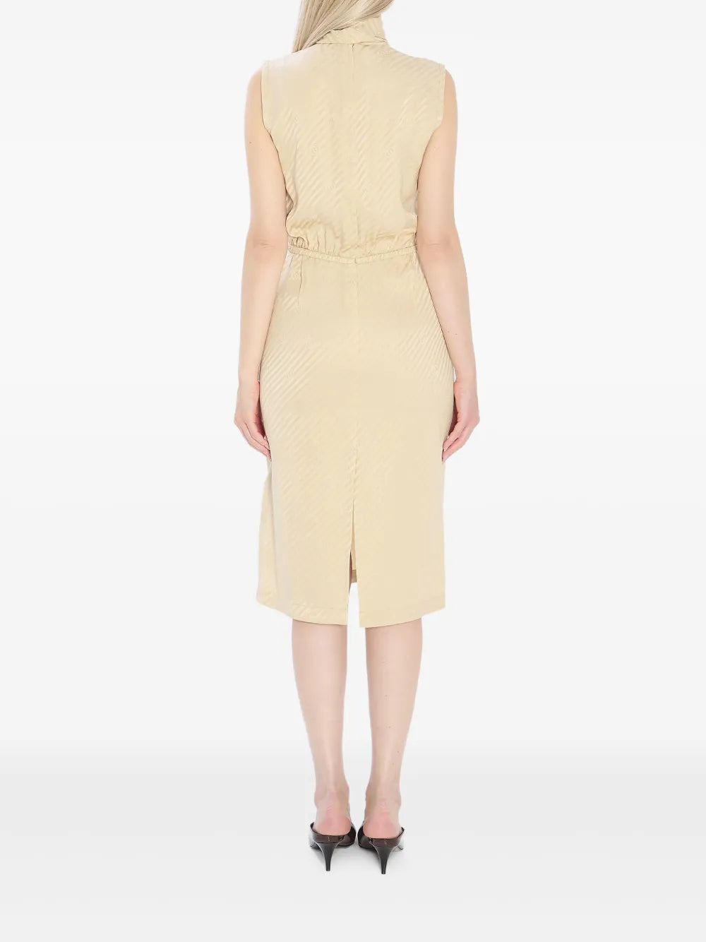 Scarf-detail Jacquard-pattern Mini Dress-GUCCI-Verso