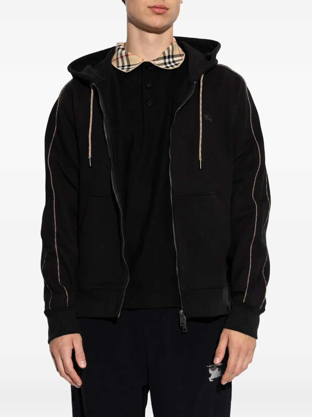 Scott logo-embroidered hoodie-BURBERRY-Verso