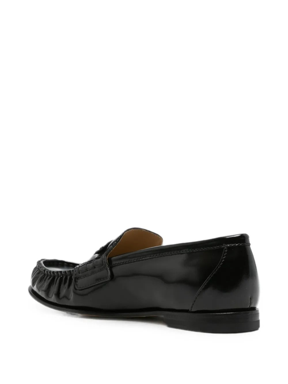 Scrunch logo-plaque gathered loafers-FENDI-Verso