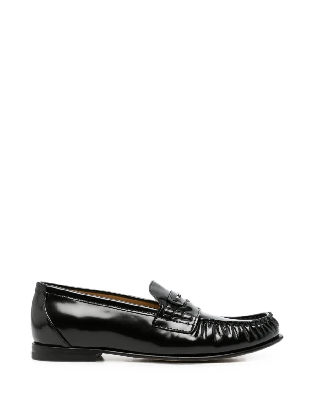 Scrunch logo-plaque gathered loafers-FENDI-312232-36-Verso