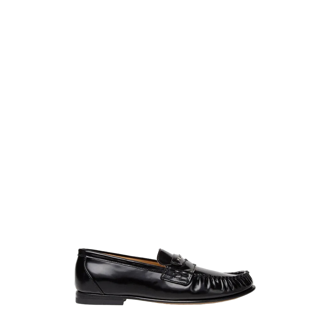 Scrunch Logo-Plaque Gathered Loafers-FENDI-Verso