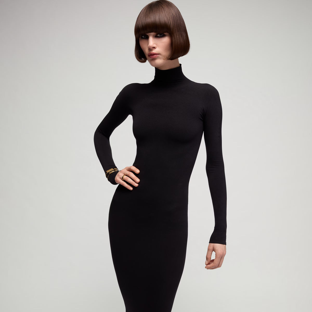 Seamless Stretch Nylon Jersey Dress-GUCCI-Verso